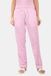 Amante Full Length Pyjama Bottom - Powder Pink Floral Print — thumbnail 1